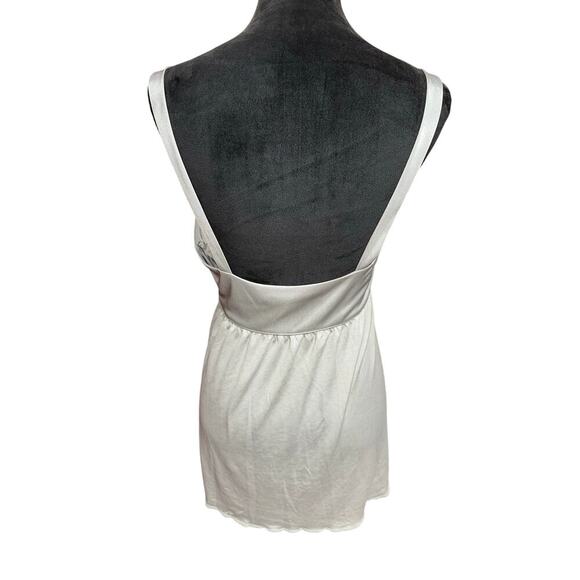 Express Women’s Baby Doll Tank Satin Straps Gray L Y2K Preppy Coquette Feminine - Picture 3 of 10